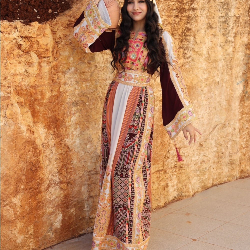 Elegant Multicolor Maxi Dress Thobe
